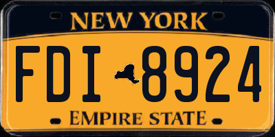 NY license plate FDI8924