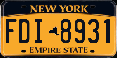 NY license plate FDI8931