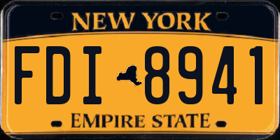 NY license plate FDI8941