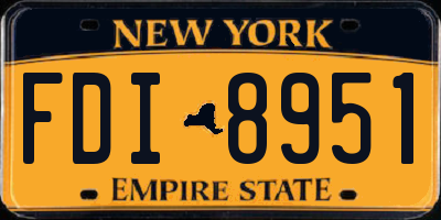 NY license plate FDI8951