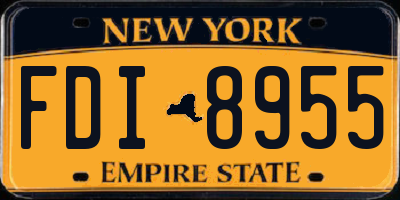 NY license plate FDI8955