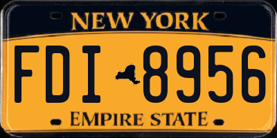 NY license plate FDI8956