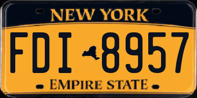 NY license plate FDI8957