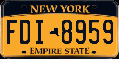 NY license plate FDI8959