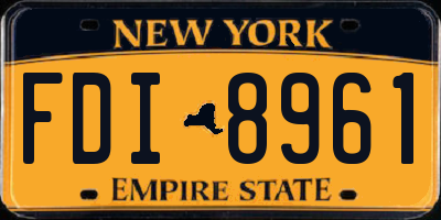 NY license plate FDI8961