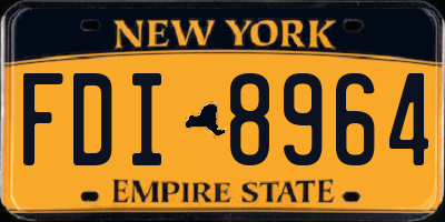 NY license plate FDI8964