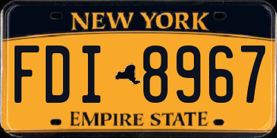 NY license plate FDI8967