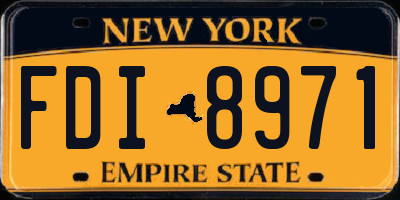NY license plate FDI8971