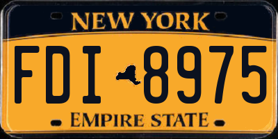 NY license plate FDI8975