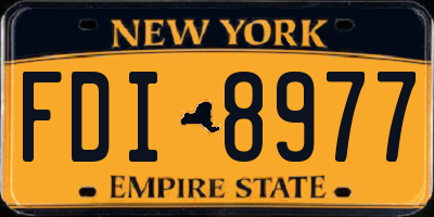 NY license plate FDI8977