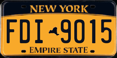 NY license plate FDI9015