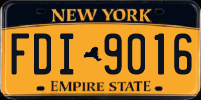 NY license plate FDI9016