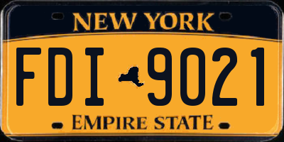 NY license plate FDI9021