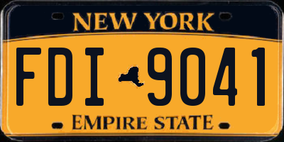 NY license plate FDI9041
