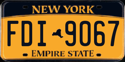 NY license plate FDI9067