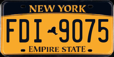 NY license plate FDI9075