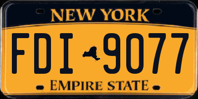 NY license plate FDI9077