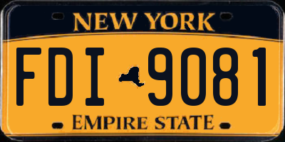 NY license plate FDI9081
