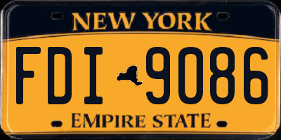 NY license plate FDI9086
