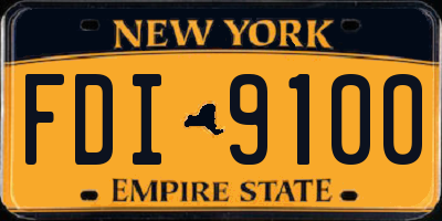 NY license plate FDI9100