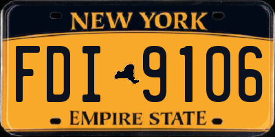 NY license plate FDI9106
