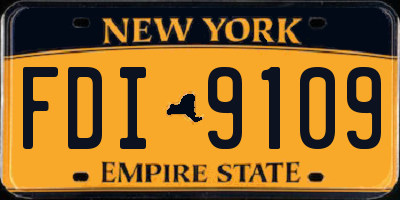 NY license plate FDI9109