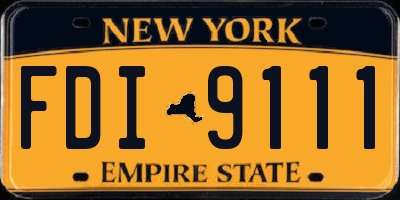 NY license plate FDI9111