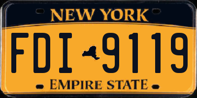 NY license plate FDI9119