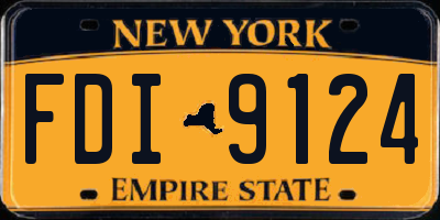 NY license plate FDI9124