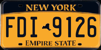 NY license plate FDI9126