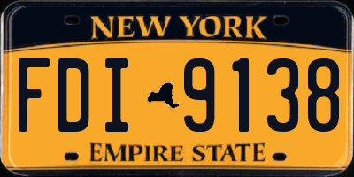 NY license plate FDI9138