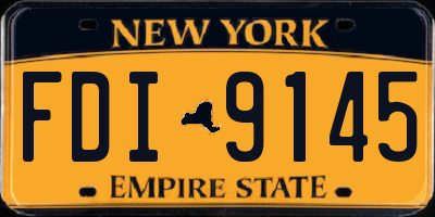 NY license plate FDI9145