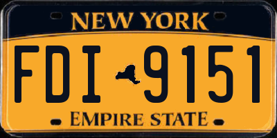 NY license plate FDI9151
