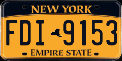 NY license plate FDI9153