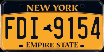 NY license plate FDI9154