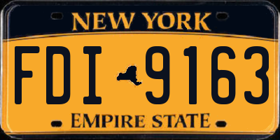 NY license plate FDI9163