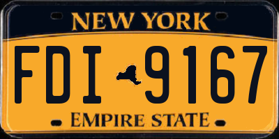NY license plate FDI9167