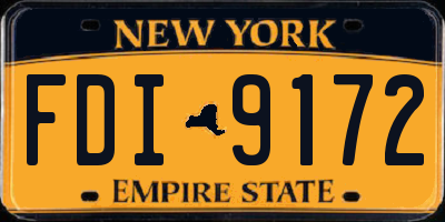 NY license plate FDI9172