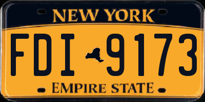 NY license plate FDI9173