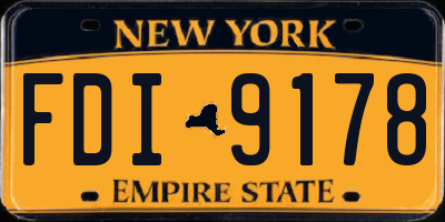 NY license plate FDI9178