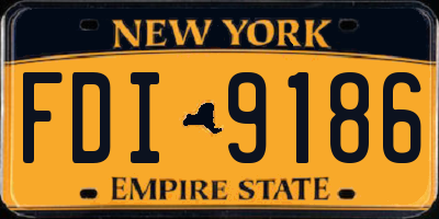 NY license plate FDI9186