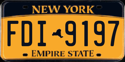 NY license plate FDI9197