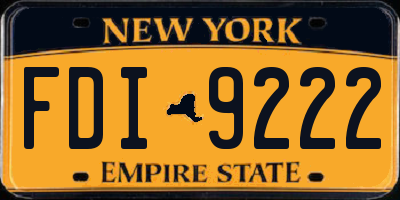 NY license plate FDI9222
