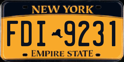 NY license plate FDI9231