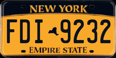 NY license plate FDI9232