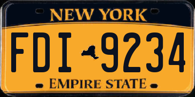 NY license plate FDI9234