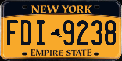 NY license plate FDI9238