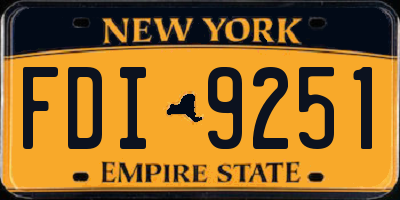 NY license plate FDI9251