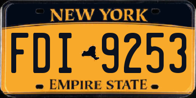 NY license plate FDI9253