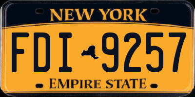 NY license plate FDI9257